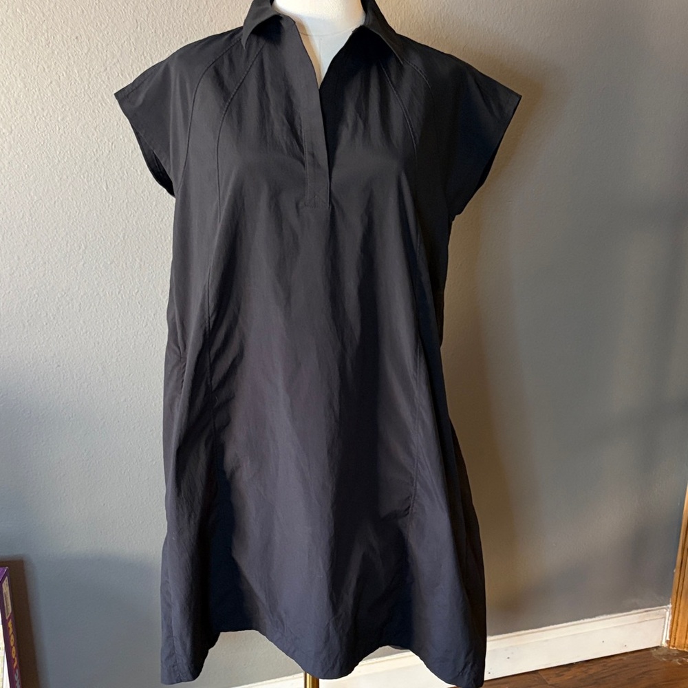 Athleta Performance Poplin Dress Black Women’s Small